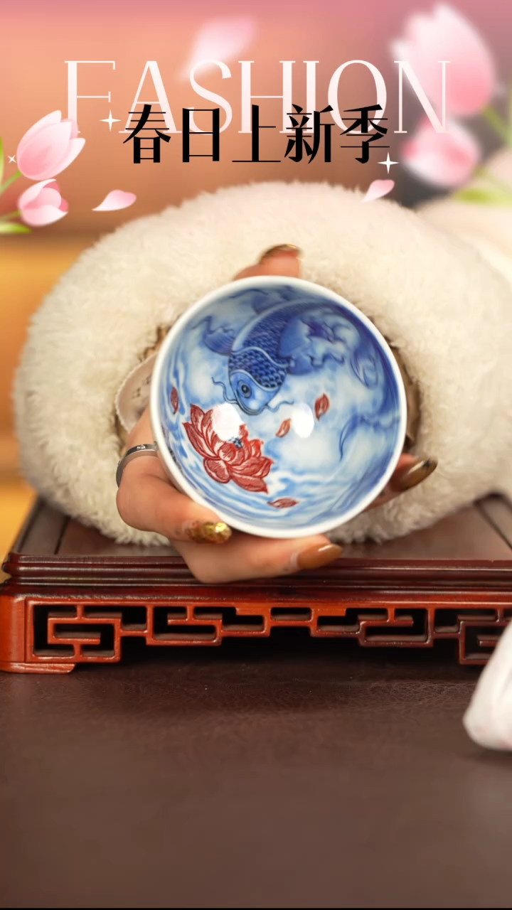 【闪购商品】杯子永明尚玩景德镇手工手绘陶瓷