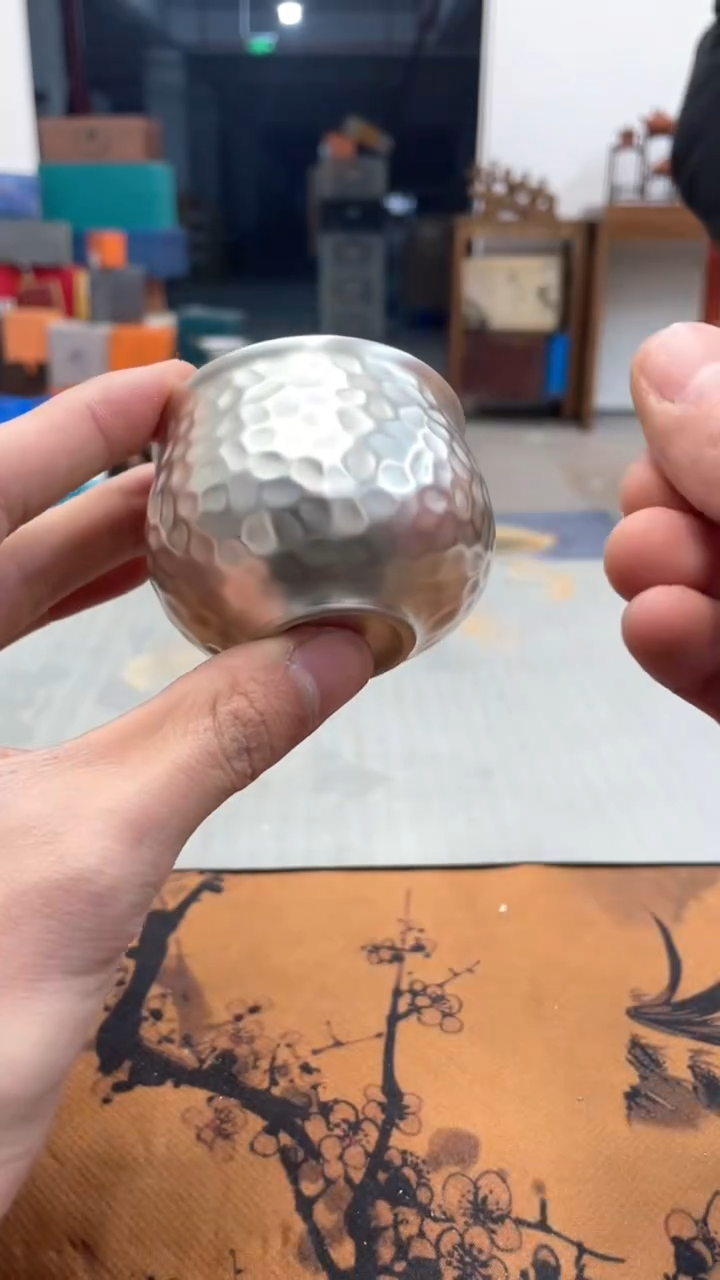 【闪购商品】瓷片@@@@@@@@@@@锤纹银杯