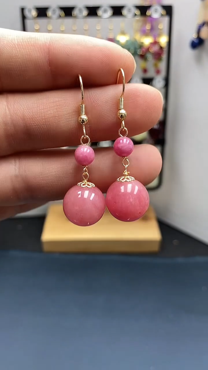 【闪购商品】水晶耳饰银S925镀金镶嵌尺寸14mmQ66