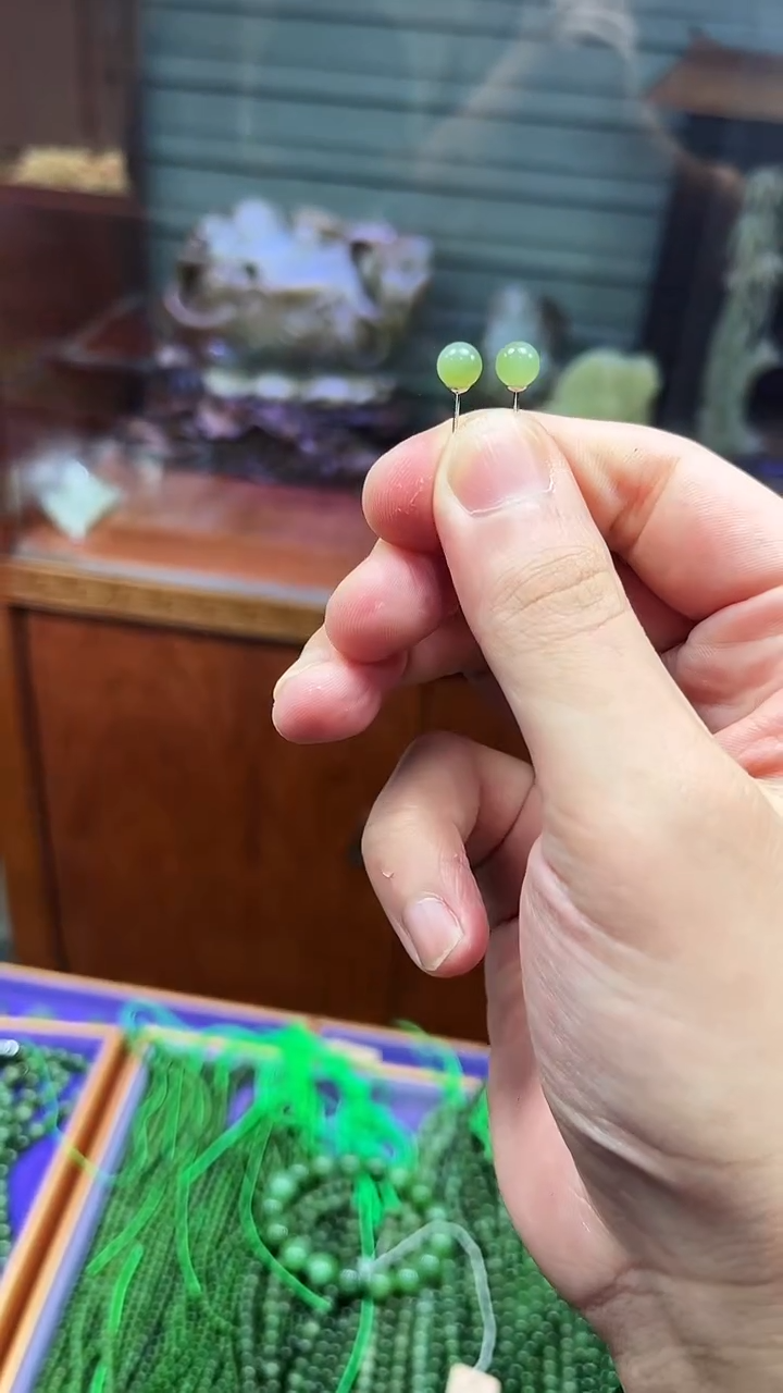 【闪购商品】和田玉（糖玉）耳钉未镶嵌耳钉