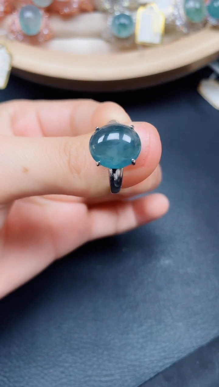 【闪购商品】翡翠戒指银S925镶嵌翡翠