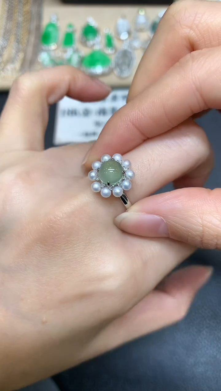 【闪购商品】翡翠戒指18K金镶嵌【无服务费