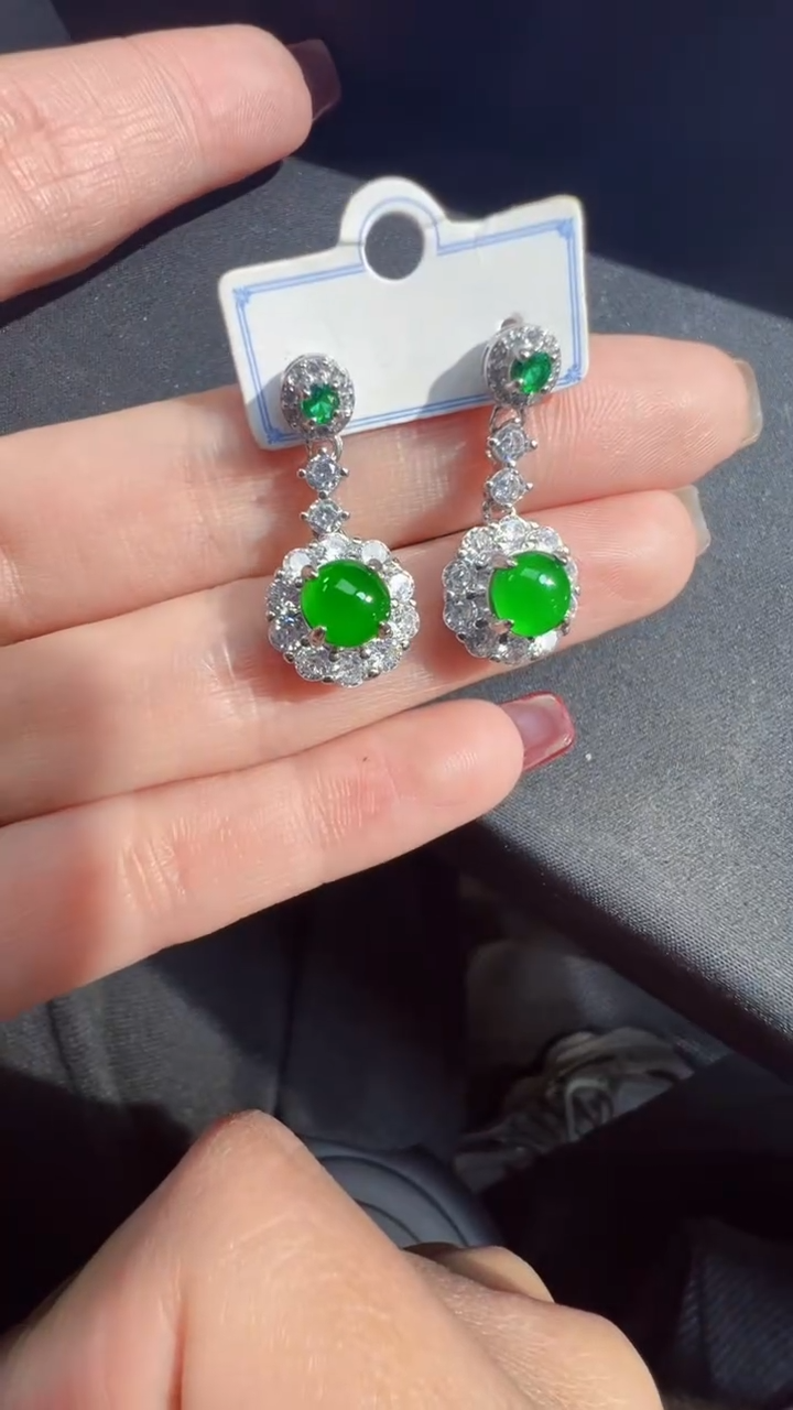 【闪购商品】翡翠耳饰未镶嵌耳钉商品多样性发货1