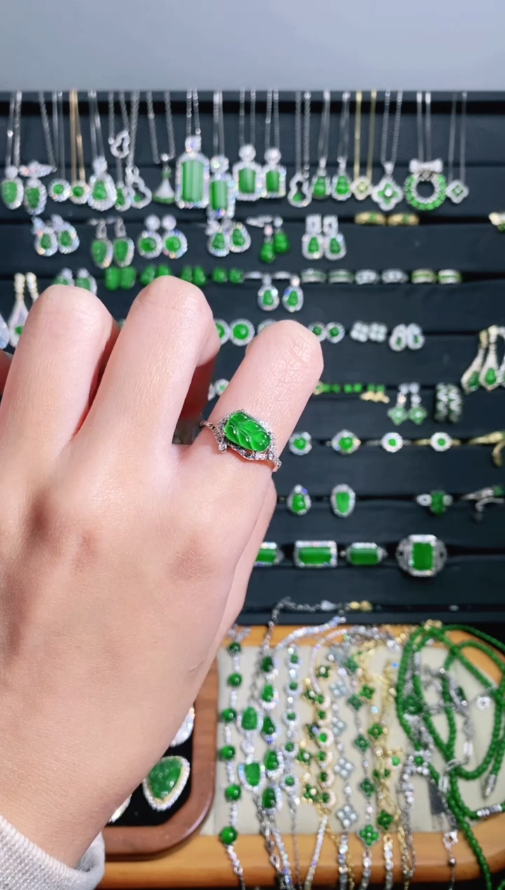 【闪购商品】翡翠戒指银S925镶嵌多样性