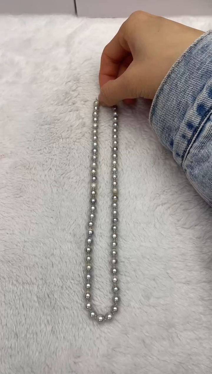 【闪购商品】海水珍珠颈饰未镶嵌AK真多麻6.5-7mm（多样性发一）