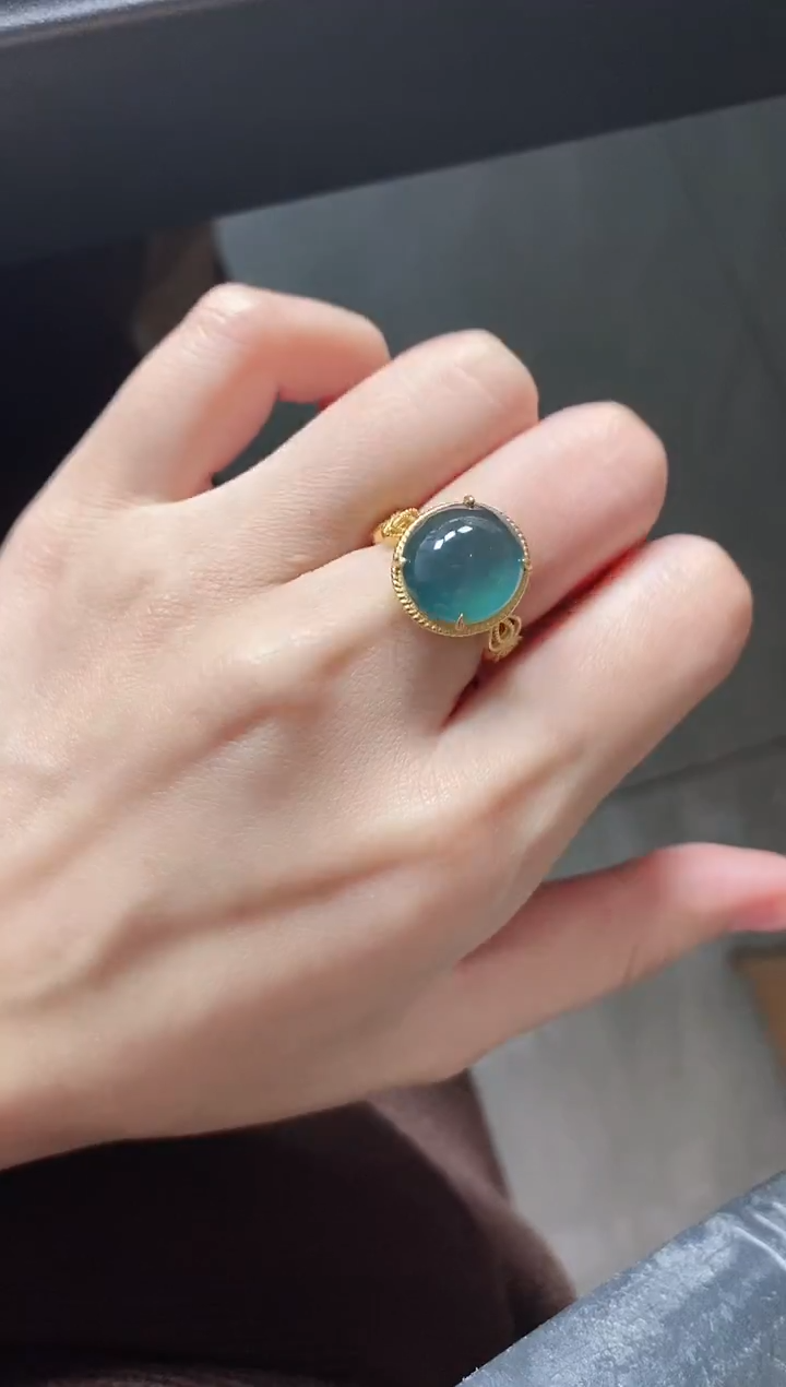银S925镶嵌戒指翡翠51151