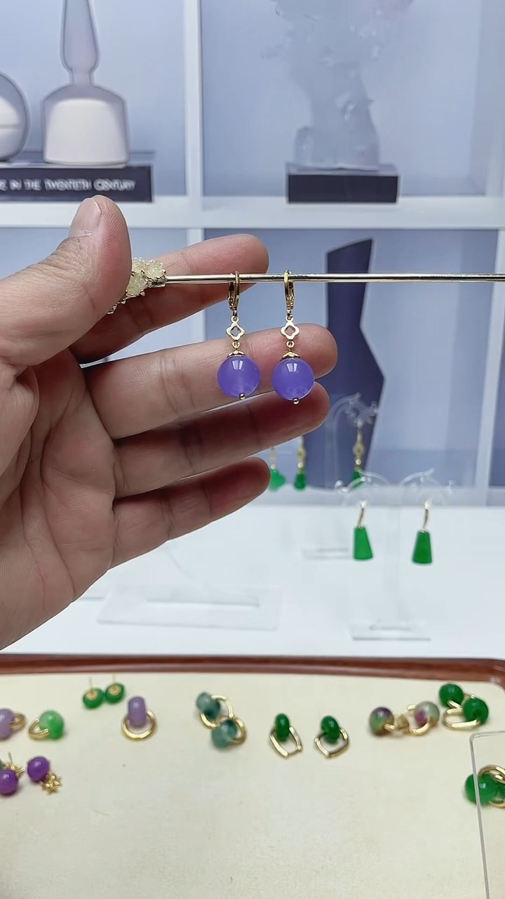 未镶嵌翡翠耳饰95号