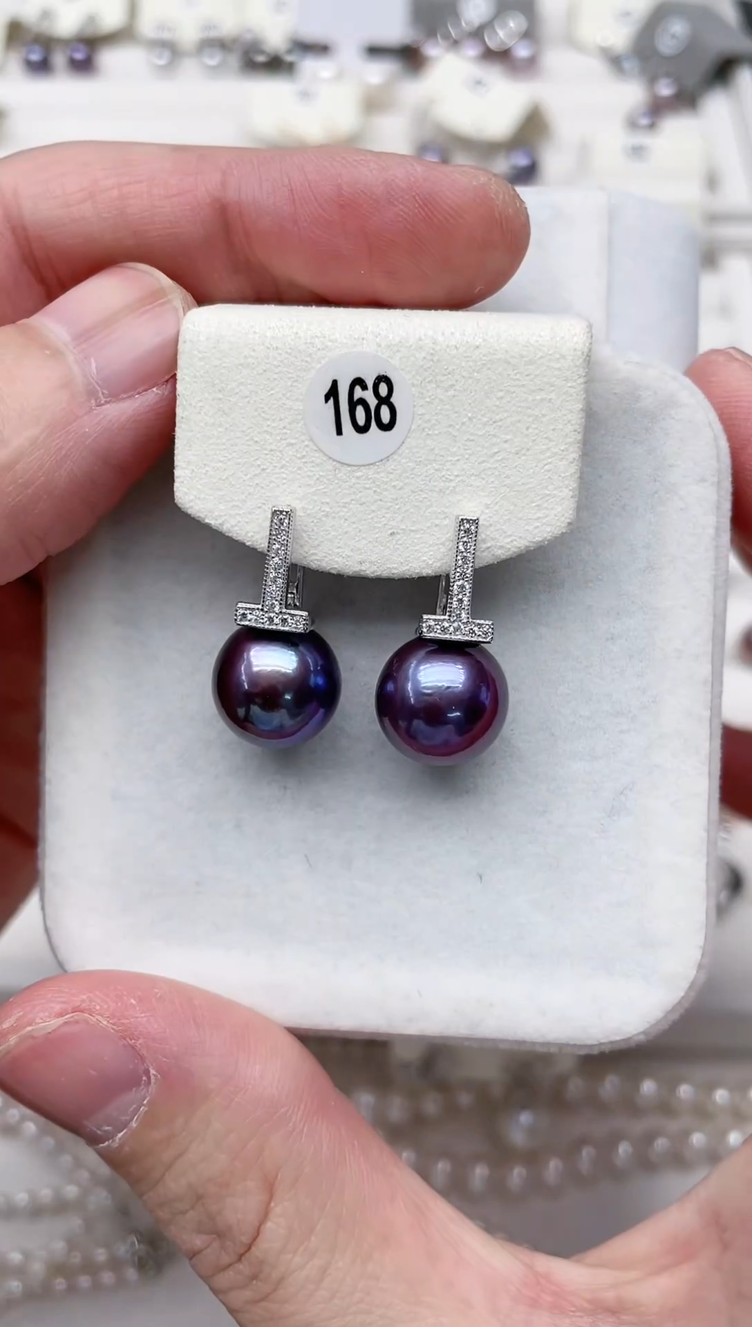 【闪购商品】淡水珍珠耳饰银S925镶嵌耳饰