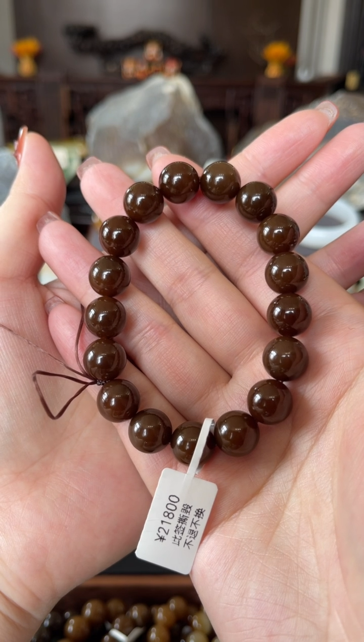 【闪购商品】未镶嵌和田玉（糖玉）手串金山全糖12mm手串