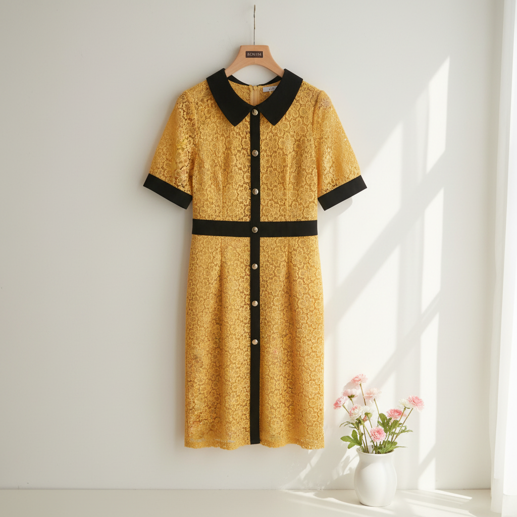 RENIYA原创设计师品牌2025气质优雅时尚日常连衣裙