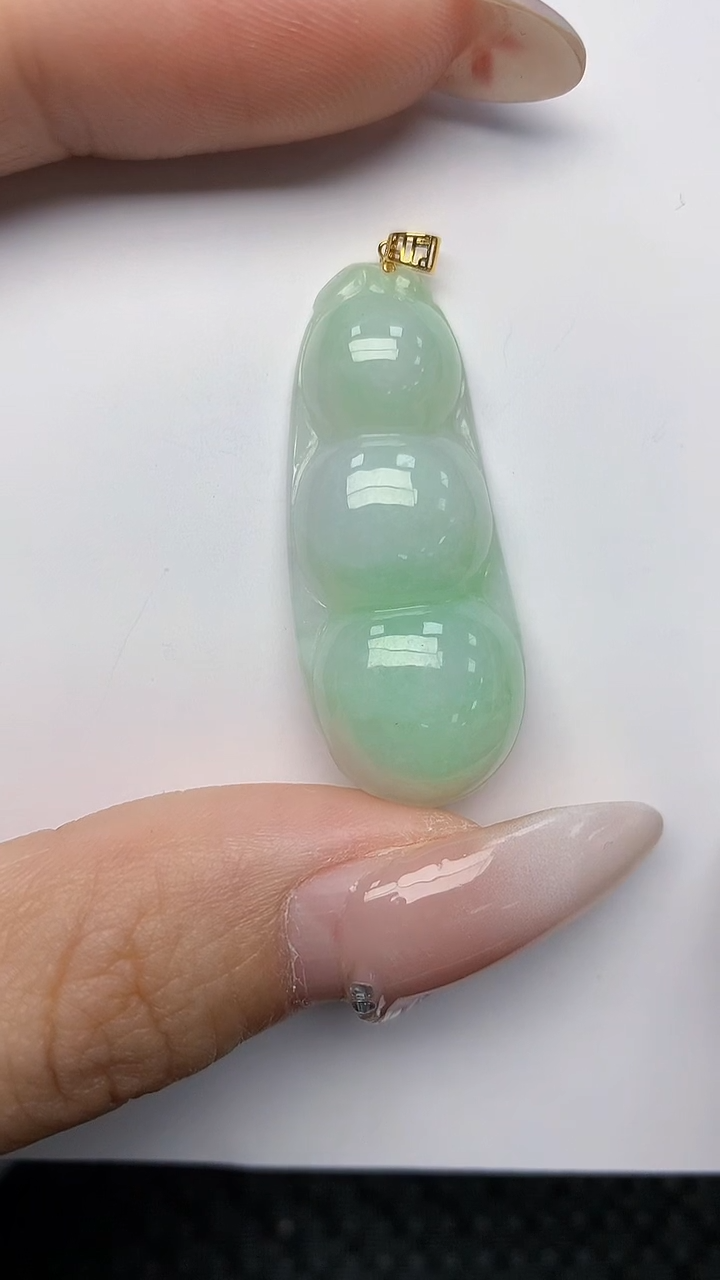 【闪购商品】翡翠颈饰18K金镶嵌天然翡翠A货