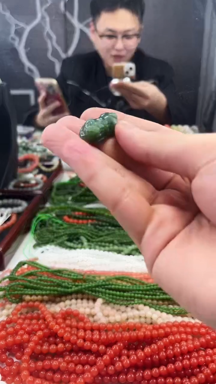 【闪购商品】和田玉碧玉貔貅未镶嵌碧玉貔貅