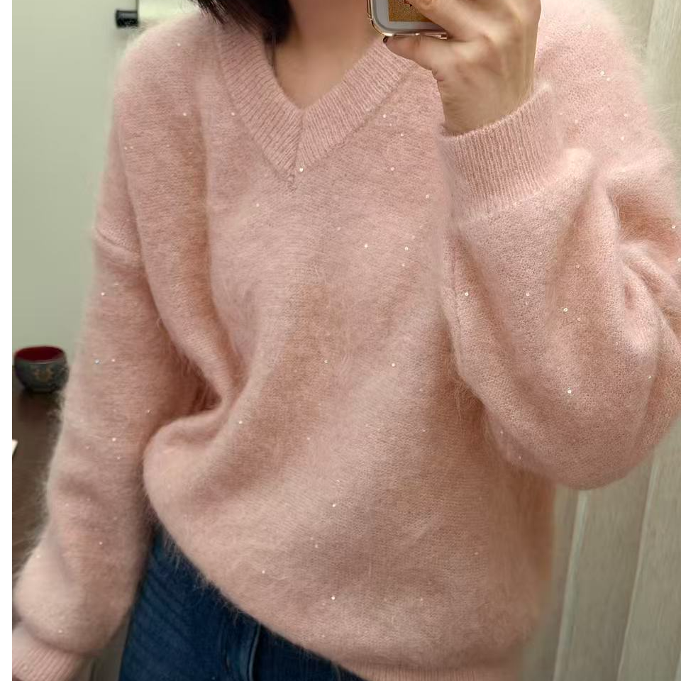 「桃粉小仙女」金小姐.悠哉马海拉毛温柔毛衣～