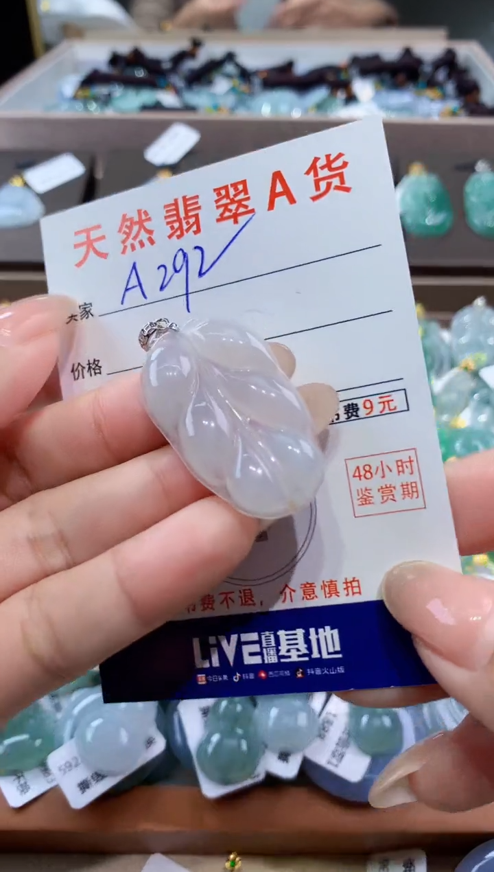 颈饰未镶嵌翡翠天然缅甸翡翠A货挂件 