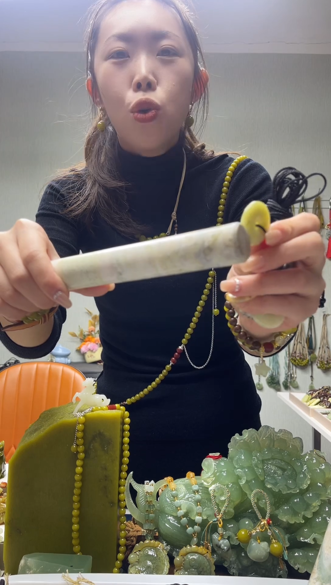 未镶嵌岫玉颈饰多样性发货 拍一发一