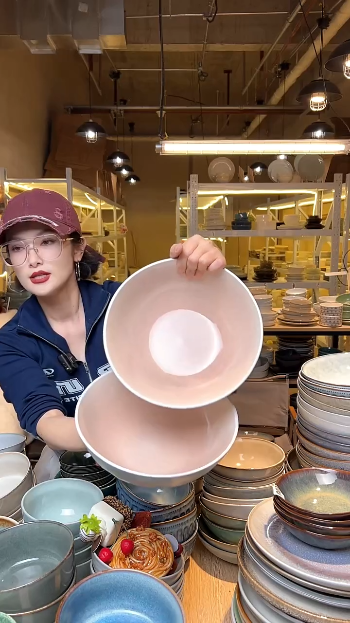 瓷221外贸尾货高温釉下彩陶瓷餐具默认微瑕