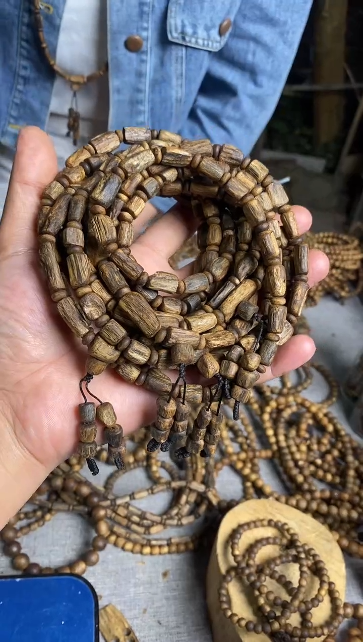 沉香手串树心油随型桶珠多圈手串23+多样性发一