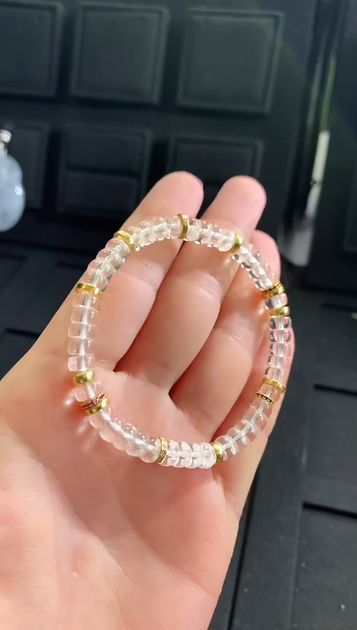 【闪购商品】水晶手串银S925镶嵌手串