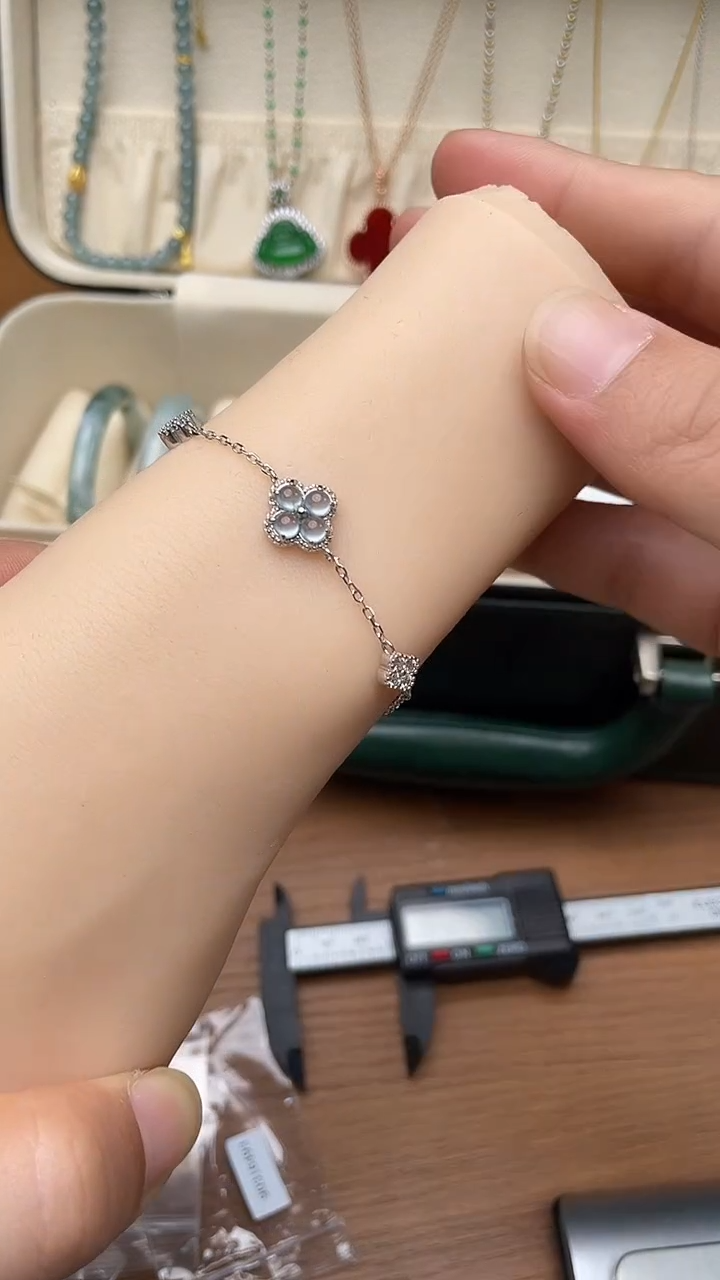 银S925镶嵌手链翡翠手链