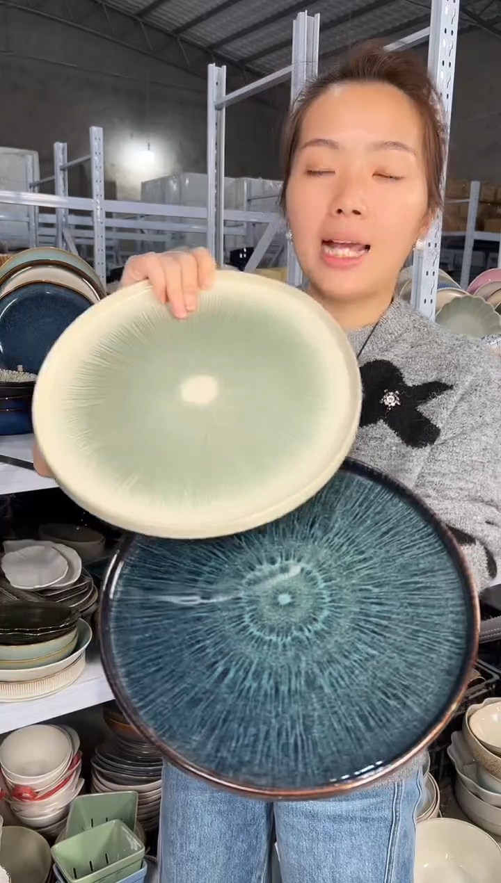 陶瓷外贸尾货瑕疵满20包邮X2大盘