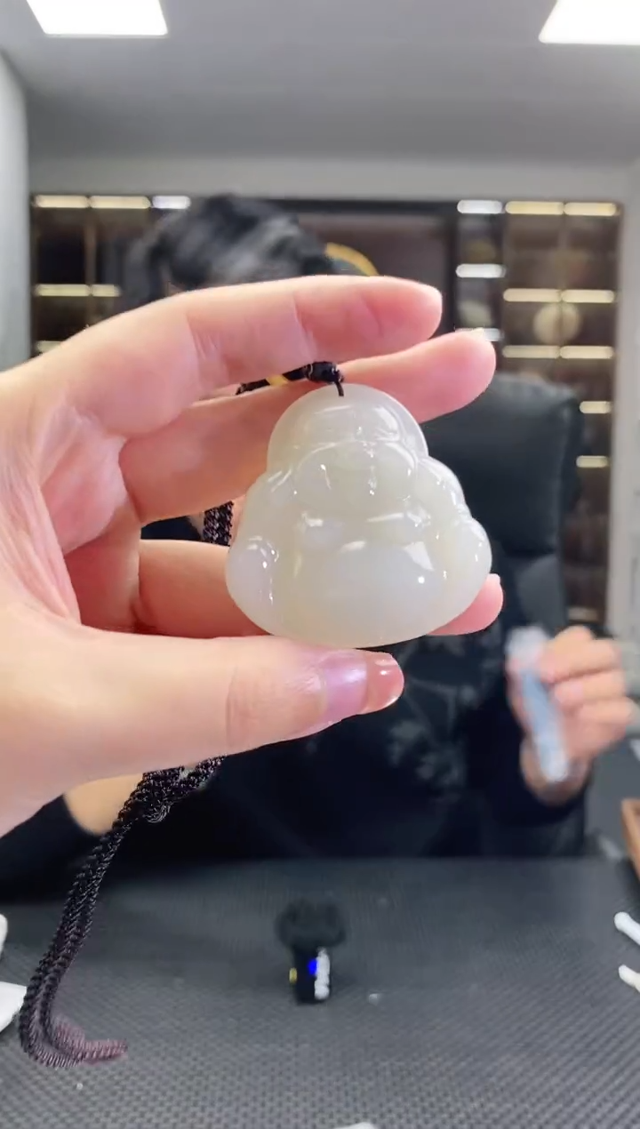 颈饰未镶嵌和田玉佛公吊坠清货4