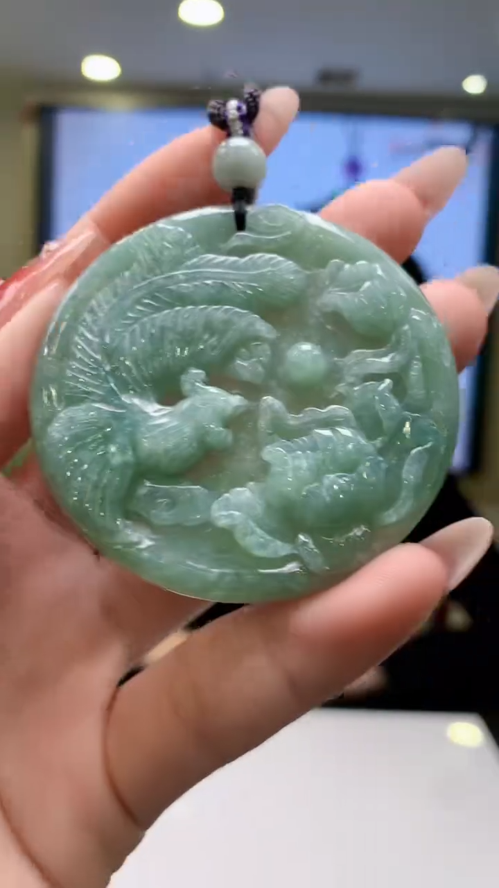 【闪购商品】定制翡翠未镶嵌1026ry-毛货挂件30