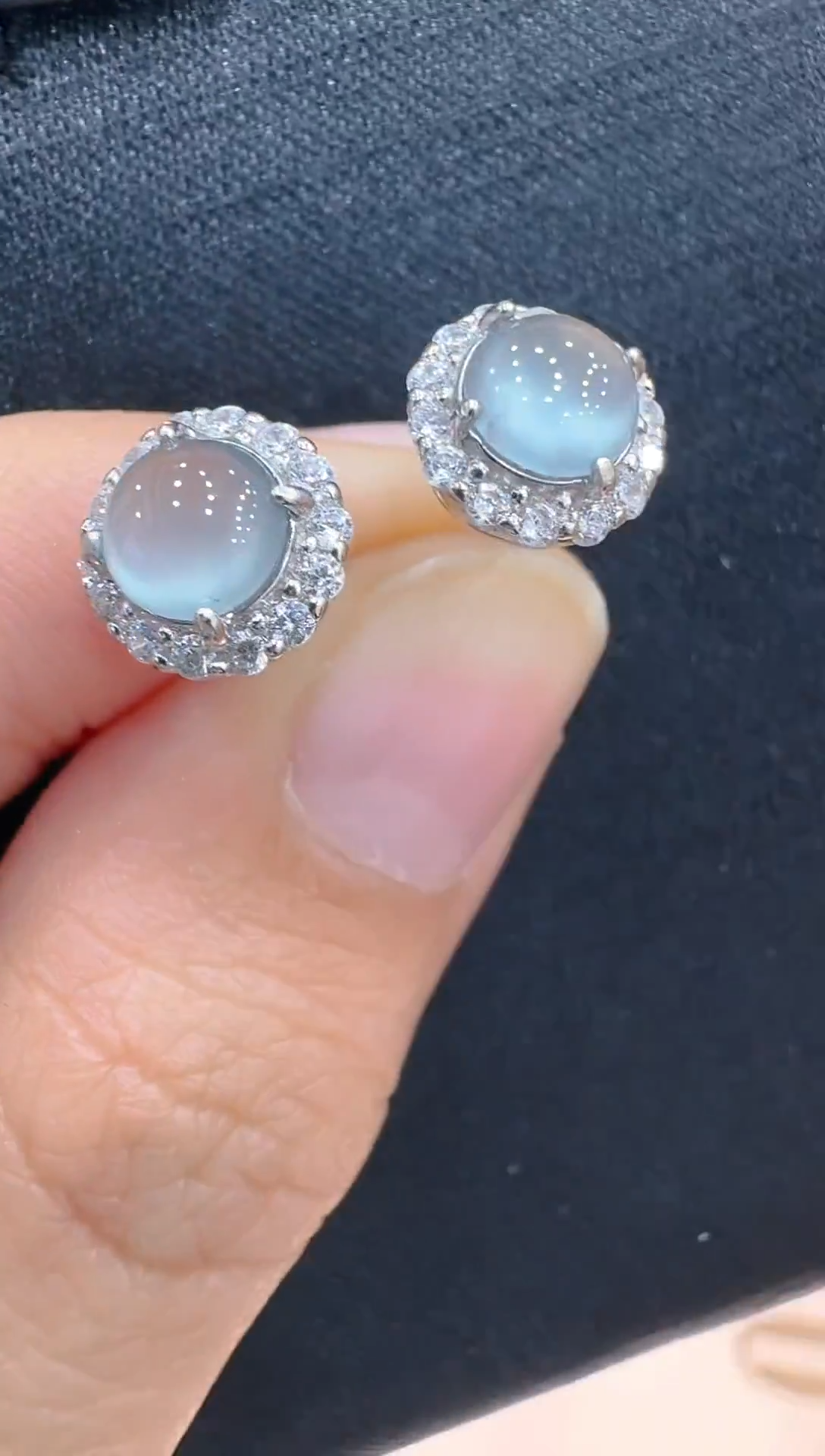 银S925镶嵌翡翠耳饰多样性团购发货一件