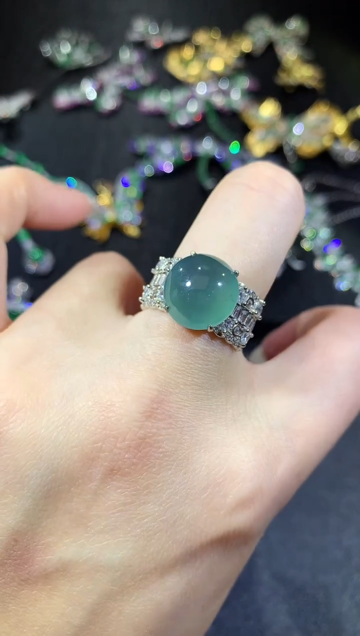 【闪购商品】翡翠戒指银S925镶嵌180-戒指