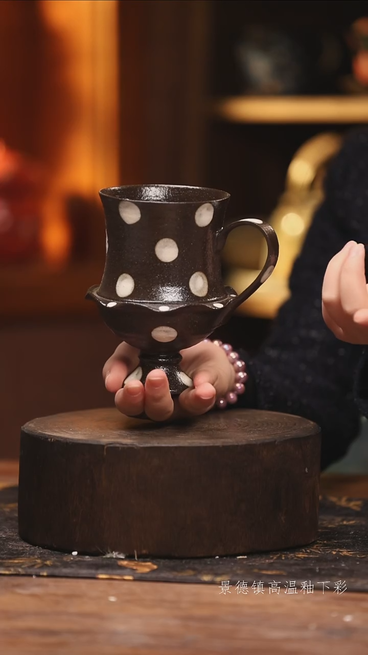 陶瓷景德镇高温釉下手绘陶瓷@L053@