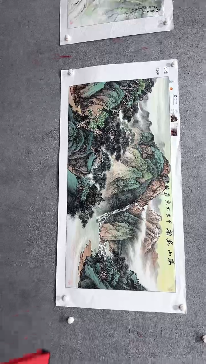国画张传亭老师的红袍作品