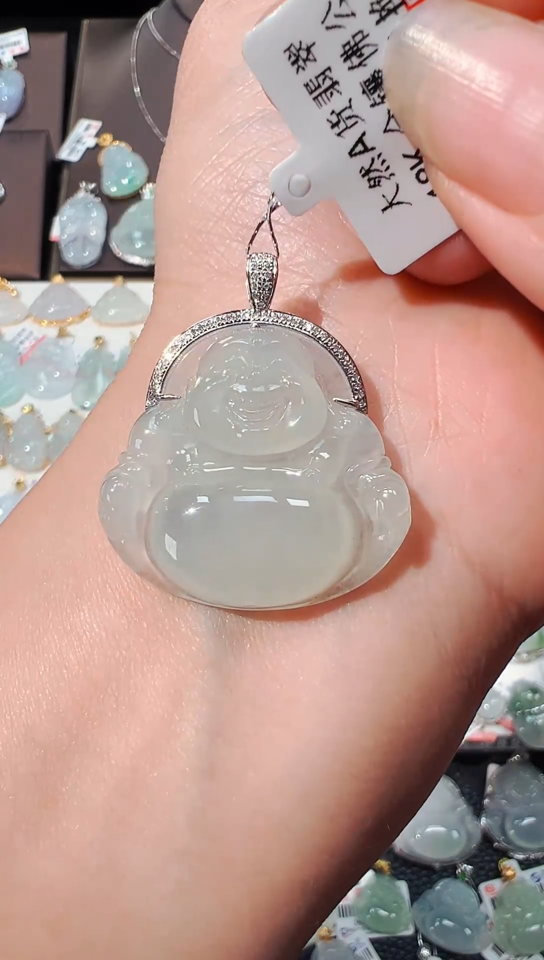 【闪购商品】翡翠吊坠(不含链)18K金镶嵌佛公吊坠991