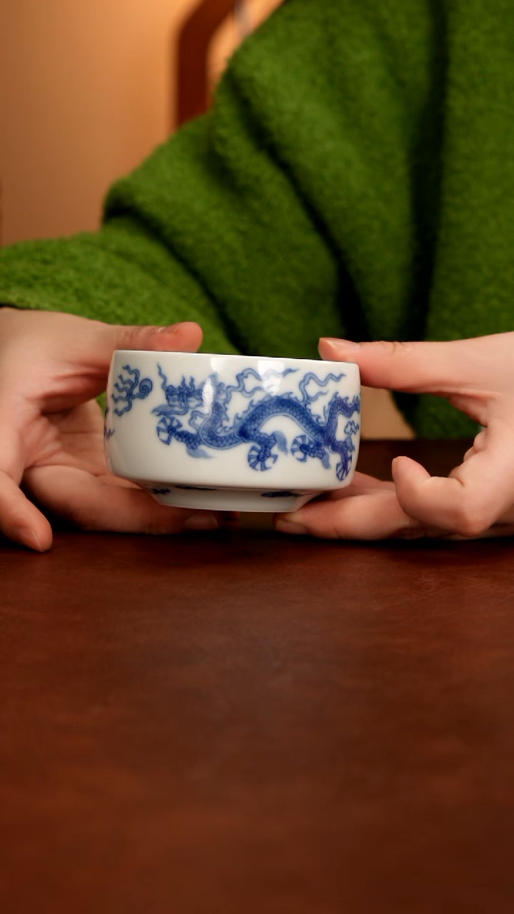景德镇瓷器，青花瓷手绘茶具~火2.0