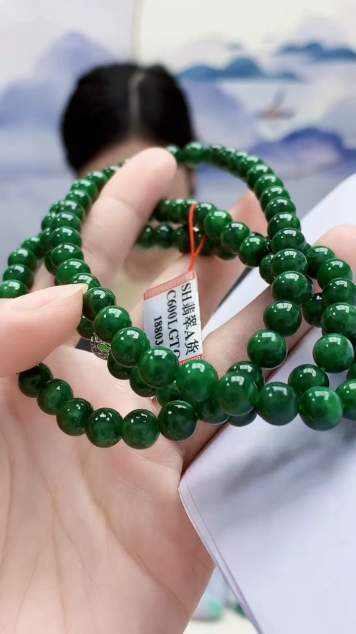 未镶嵌定制翡翠4852lr-毛货珠链38