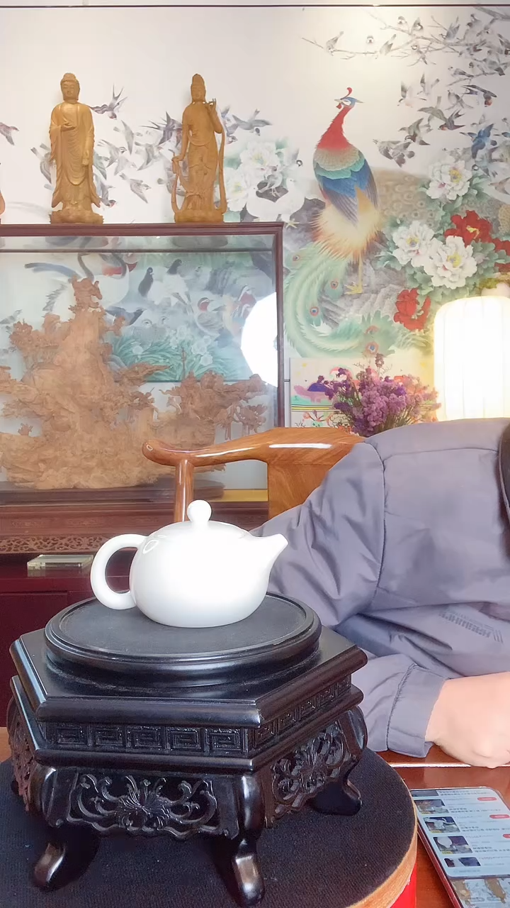 摆件德化白瓷  西施壶 180cc