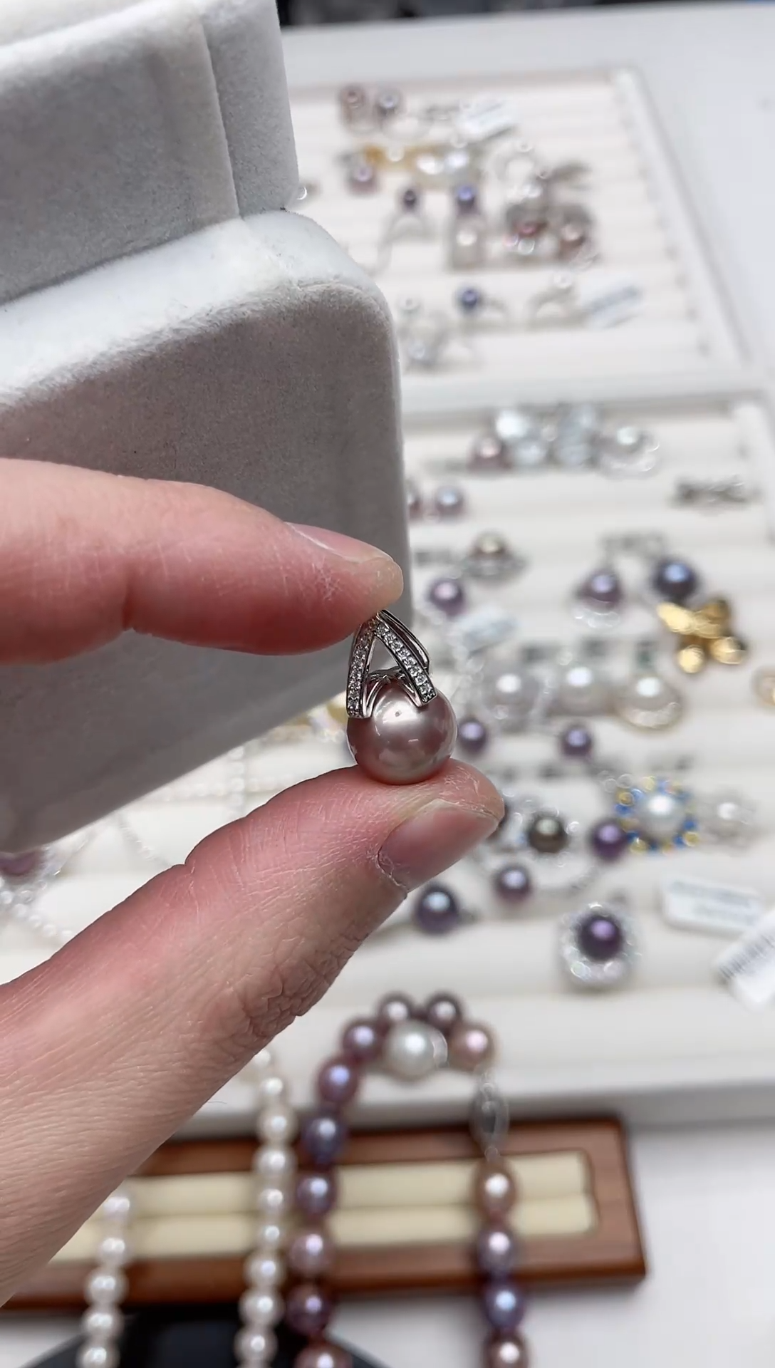 【闪购商品】淡水珍珠吊坠(不含链)银S925镶嵌吊坠