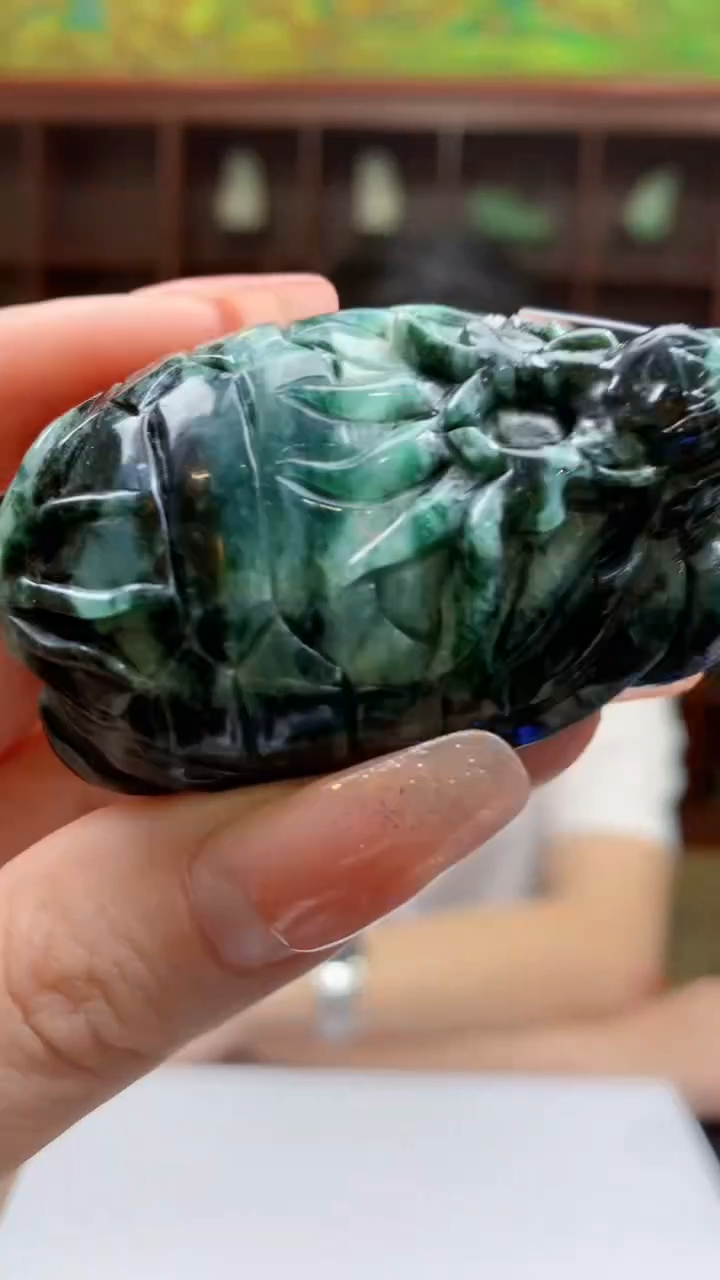 【闪购商品】定制翡翠未镶嵌1049ry-毛货挂件12