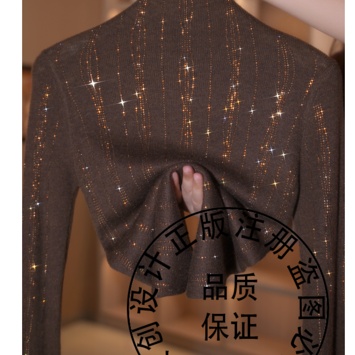 2025新款百搭烫钻重工镶钻气质时尚打底衫GD1051小青专属