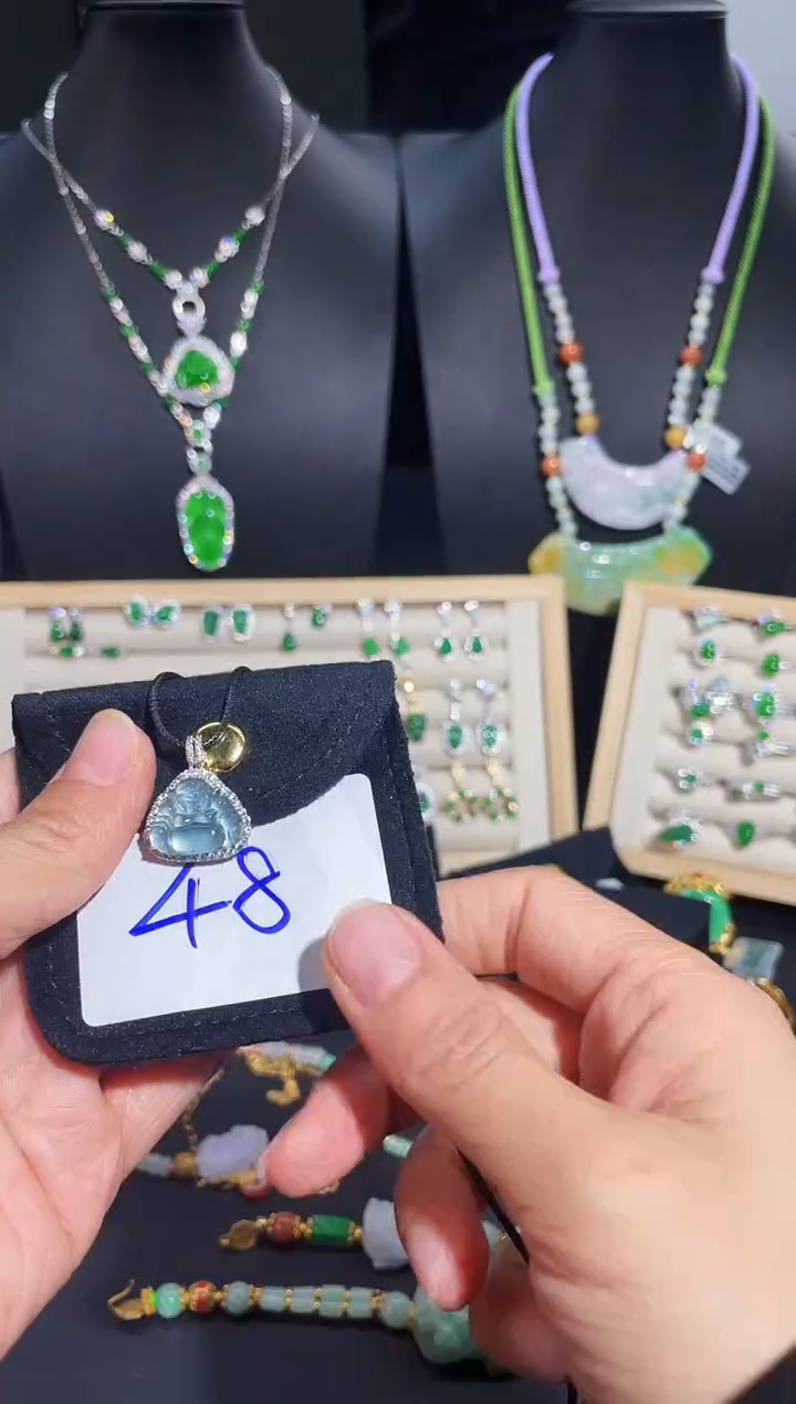 【闪购商品】翡翠颈饰银S925镶嵌蛋面/支持复检/一件