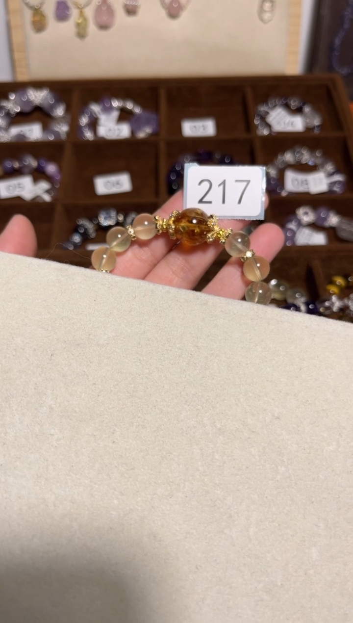 【闪购商品】水晶手链未镶嵌柠檬黄217