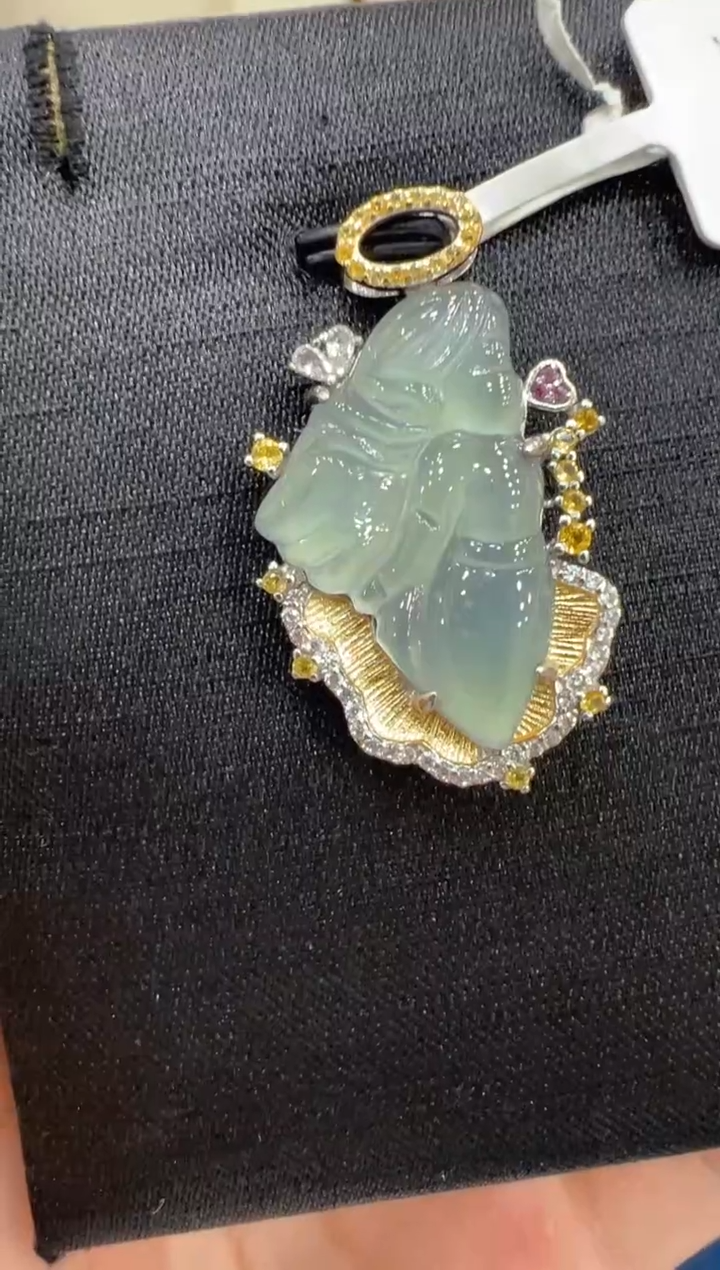 翡翠银S925镶嵌吊坠(不含链)多样性团购发一件