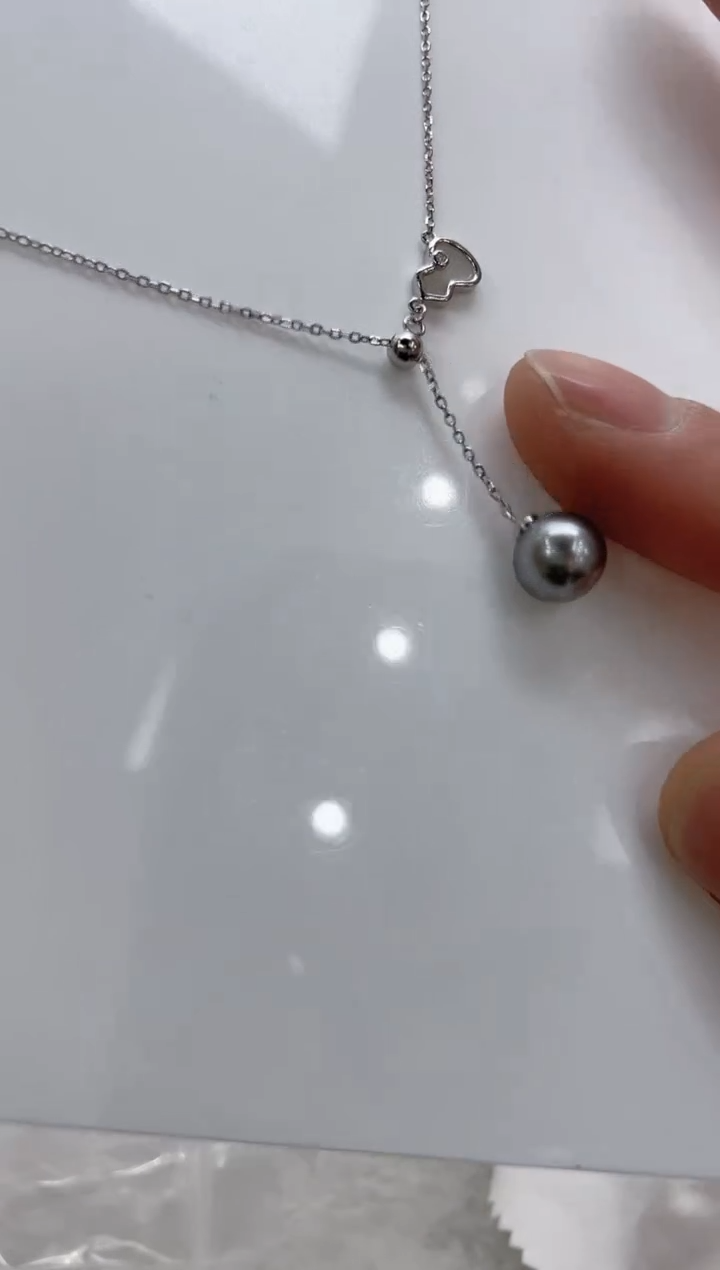 【闪购商品】海水珍珠套链银S925镶嵌海水珍珠项链