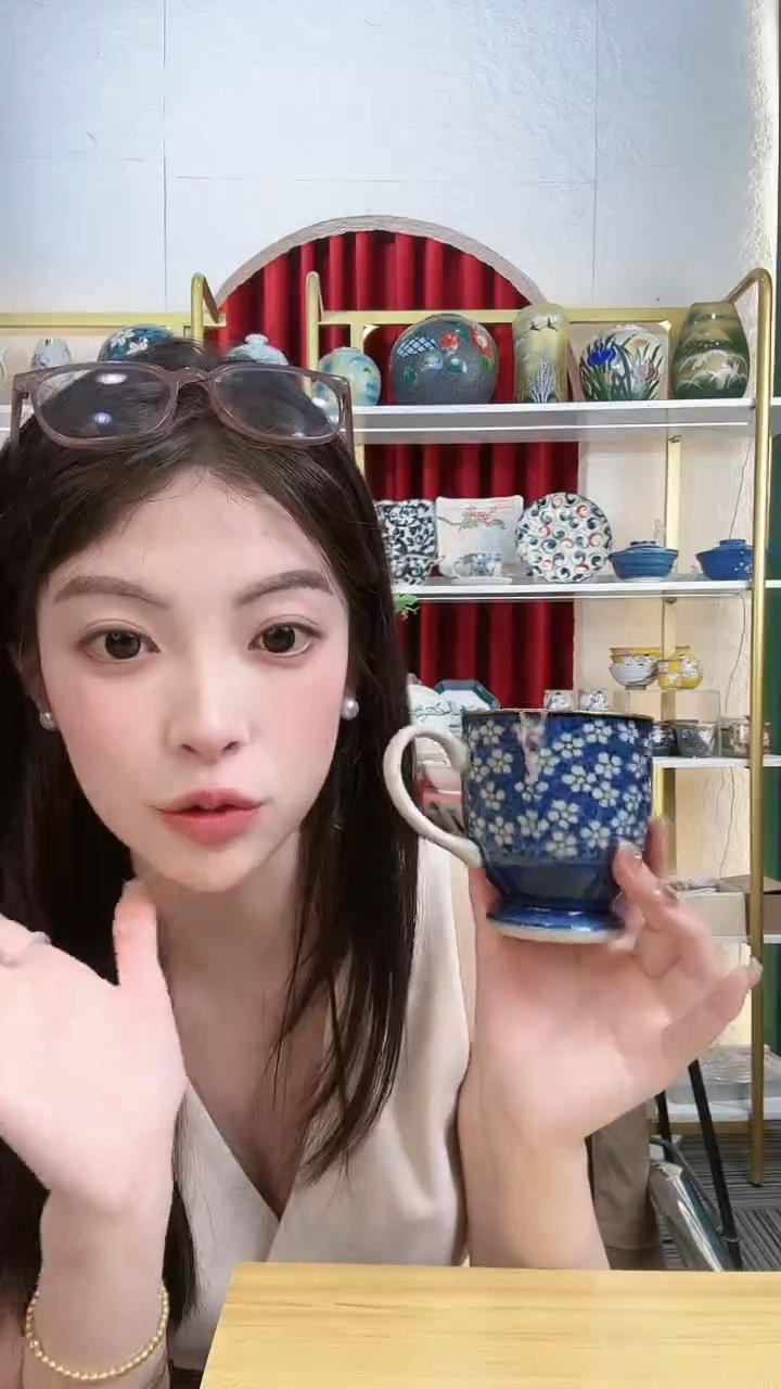 陶瓷美浓烧马克杯进口一个