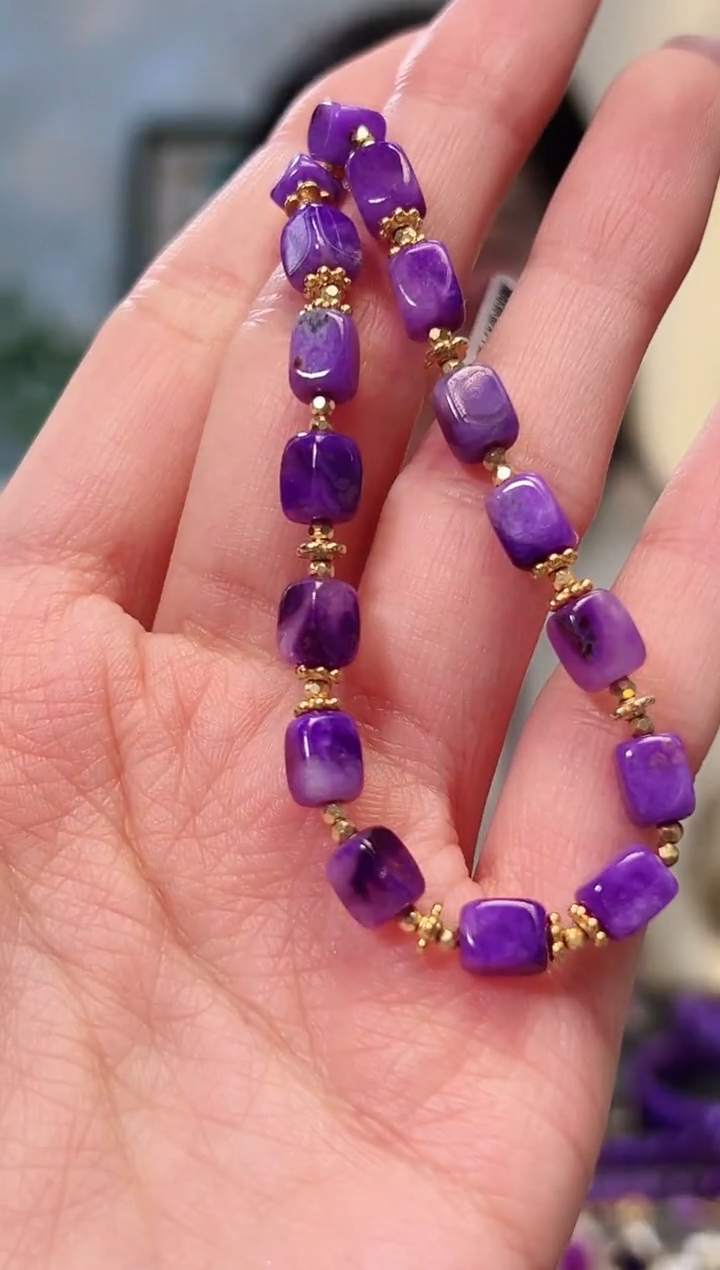 【闪购商品】苏纪石（舒俱来）手链18K金镶嵌1