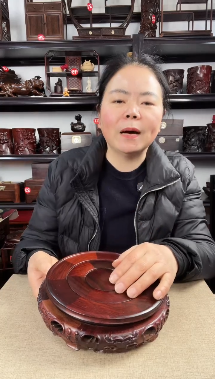 木旋转18红老李红木工艺品