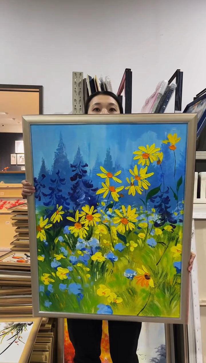 【闪购商品】油画18号 60*80 花-手绘油画