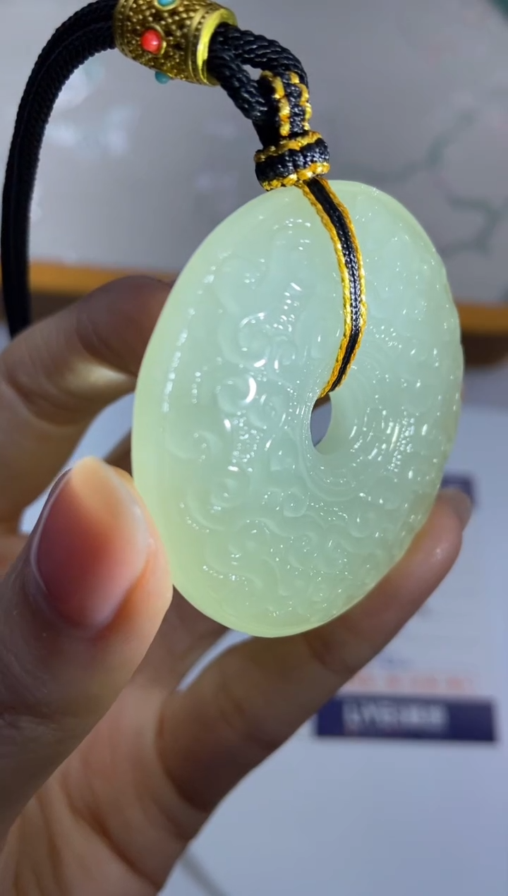 颈饰未镶嵌和田玉  379177/和田玉平安扣    多样性一件发
