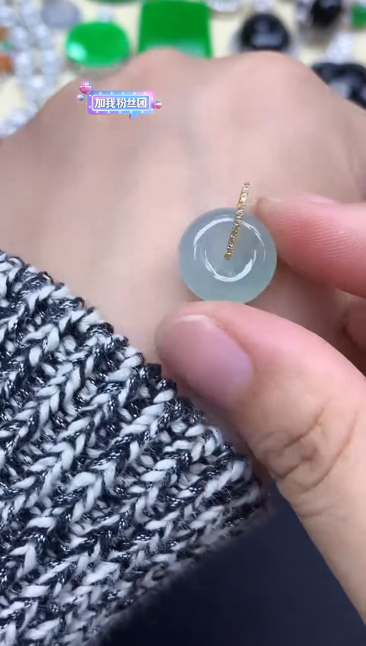 颈饰18K金镶嵌翡翠92-中国好珍宝