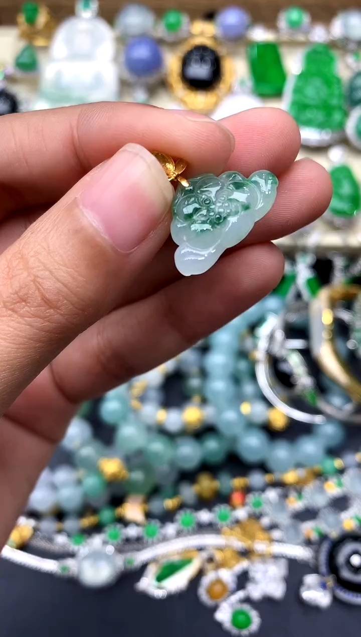 【闪购商品】翡翠颈饰18K金镶嵌58-中国好珍宝