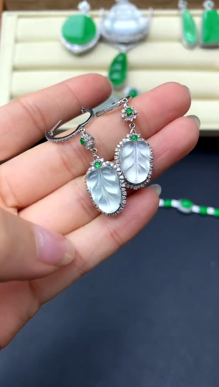 【闪购商品】翡翠耳饰18K金镶嵌544-中国好珍宝