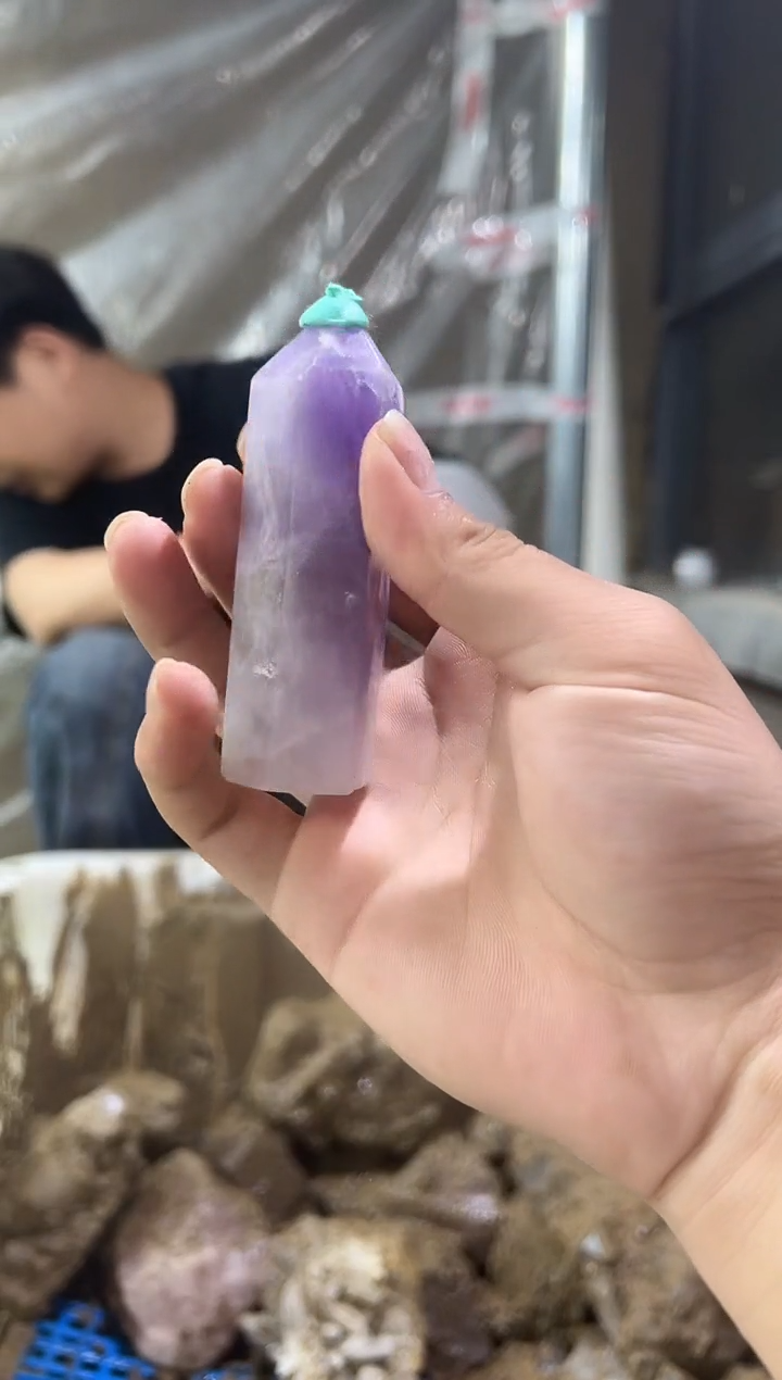 未镶嵌水晶大型摆件（非配饰）紫水晶柱子 696